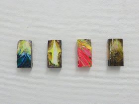 （左から）「Vox 声」「Lumen 誘い」「Amoris 風」「Fulgur 稲光」