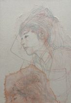 「Fricker」和紙壁紙、念紙、薄美濃紙　SM（22.7×15.8cm）　2025