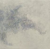 「幽かな」雲肌麻紙、岩絵具　15×15cm　2025