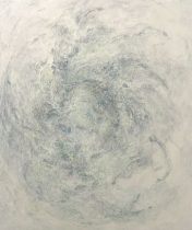 「幽かな」雲肌麻紙、岩絵具　53×45cm　2025